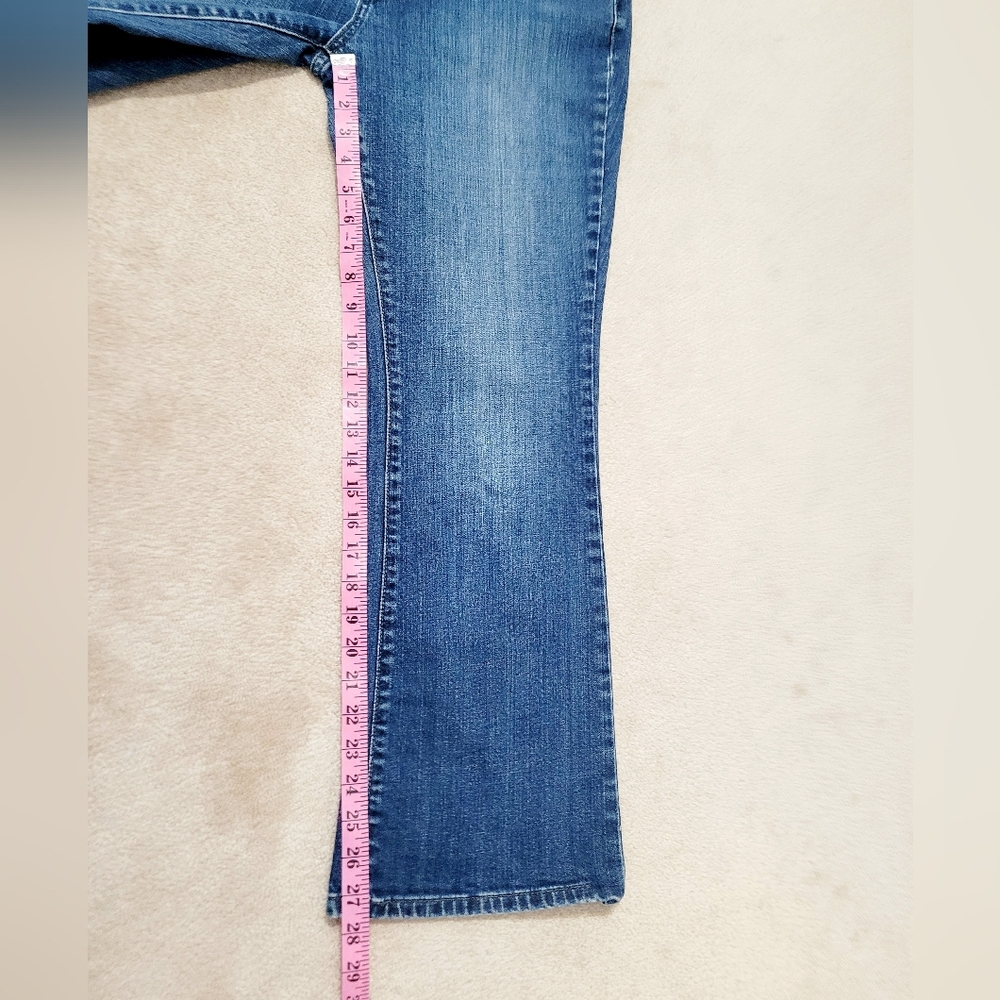 Levi’s 515 Bootcut Jeans Women’s Size 12 S Blue Denim Stretch Studded Pockets - Picture 10 of 15
